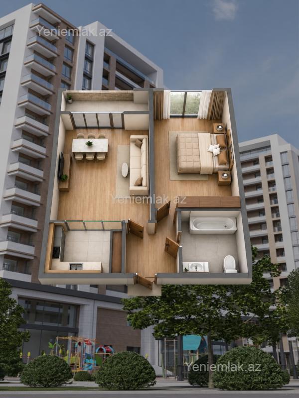 2 otaqlı mənzil satılır, Nərimanov, Bakı