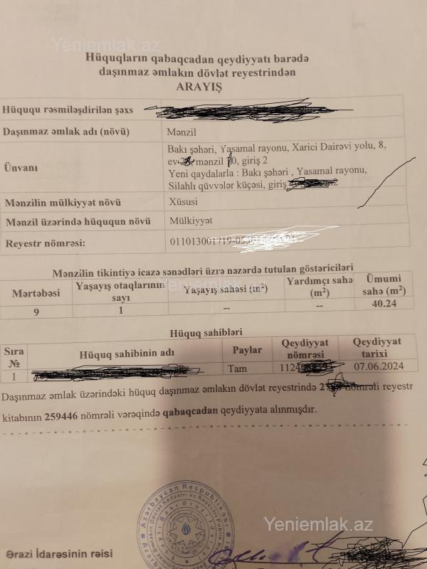 2-комн. квартира на продажу, Ясамал, Баку