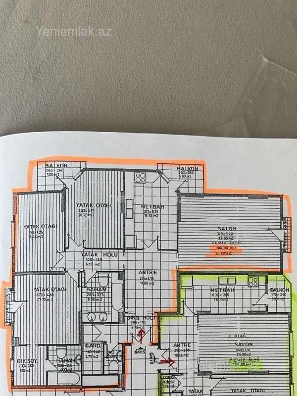 4-room apartment for sale, Nasimi, Baku