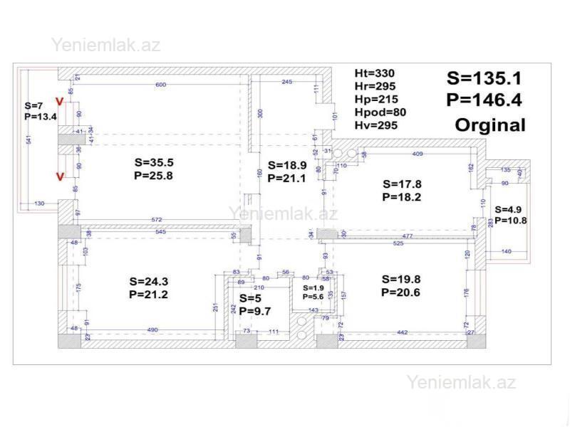 3 otaqlı mənzil satılır, Xətai, Bakı