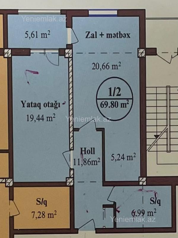 2 otaqlı Bina evi menzil, Nizami rayonu, Bakı