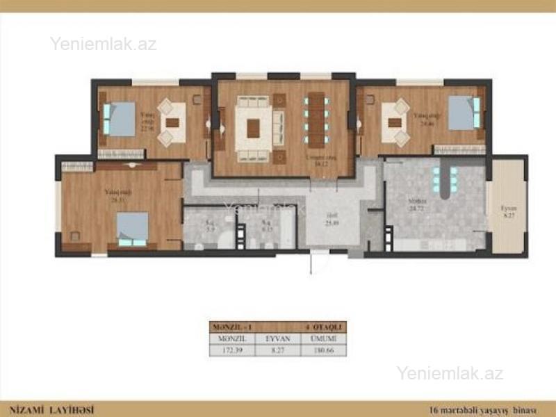 5 otaqlı Bina evi menzil, Nizami rayonu, Bakı