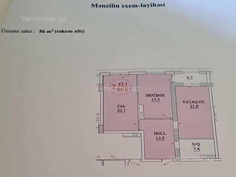 2 otaqlı Bina evi menzil, Nərimanov rayonu, Bakı