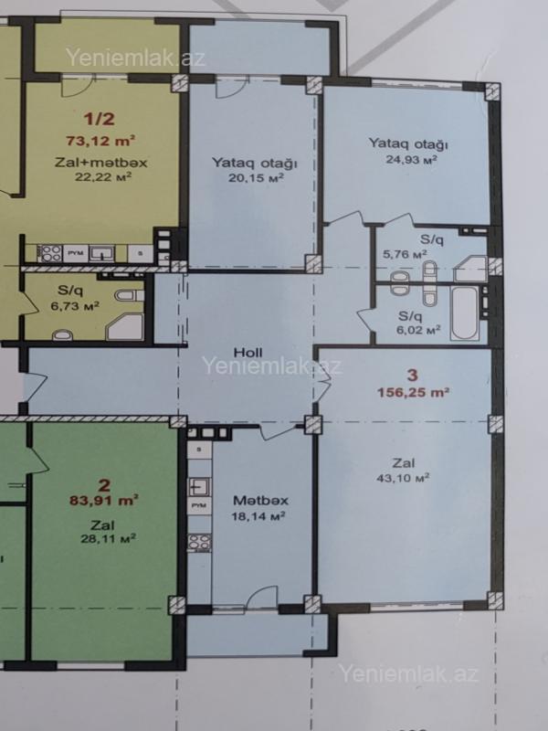 3 otaqlı Bina evi menzil, Nizami rayonu, Bakı