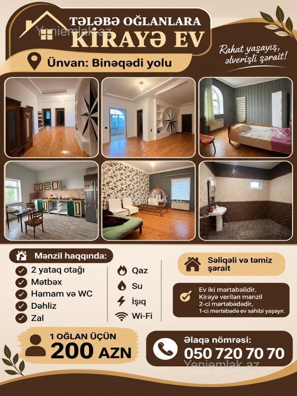 4 otaqlı Həyət evi / Villa, Binəqədi rayonu, Bakı