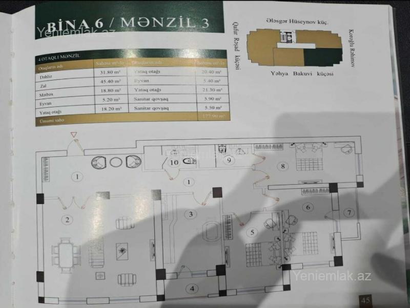 4 otaqlı Bina evi menzil, Nərimanov rayonu, Bakı