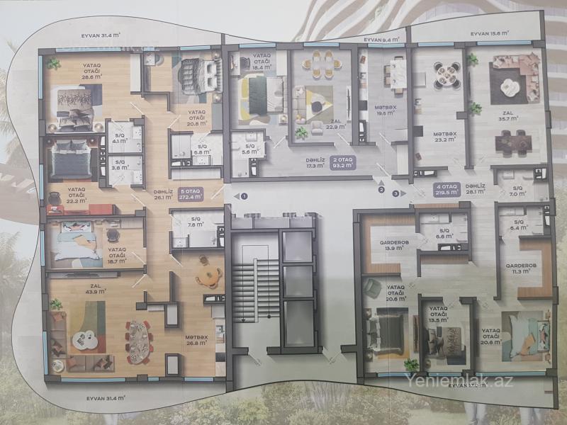 2 otaqlı Bina evi menzil, Nərimanov rayonu, Bakı