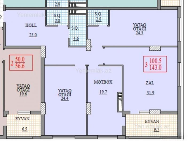 28 Mayda 3 otaqlı yeni tikili mənzil satılır, 146 m², 460 000 AZN, şəkil 3 / 7