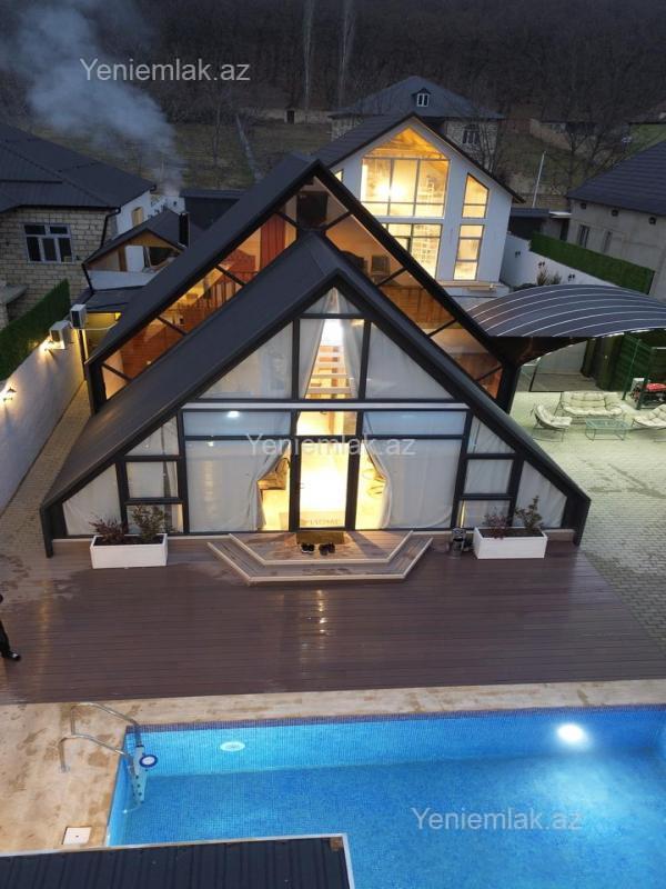Həyət evi / Villa Günlük Quba Quba rayonu Qeleduz erazisinde mukemmel serati olan isti hovuzlu evi kiraye verirem evi